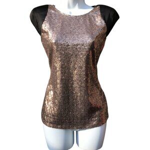 Ted Baker Black and Gold Sequin Blouse